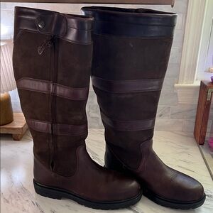 Moretta Elegant Brown Leather Riding Boots